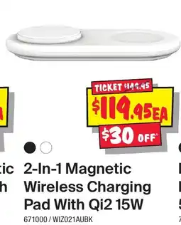 JB Hi-Fi 2-In-1 Magnetic Wireless Charging Pad With Qi2 15W offer