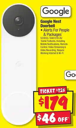 JB Hi-Fi Google Nest Doorbell offer