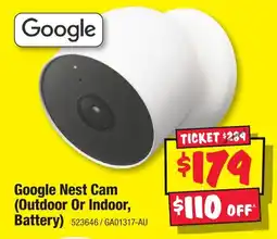 JB Hi-Fi Google Nest Cam Outdoor or indoor battery offer