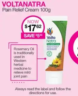 Priceline VOLTANATRA Pain Relief Cream 100g offer