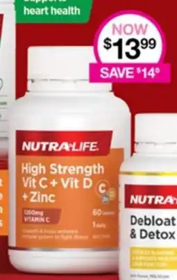 Priceline NUTRALIFE High Strength Vit C + Vit D C +Zinc offer