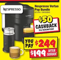 JB Hi-Fi Nespresso Vertuo Pop Bundle offer