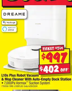 JB Hi-Fi L10s Plus Robot Vacuum & Mop Cleaner With Auto-Empty Dock Station offer