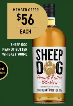 SHEEP DOG PEANUT BUTTER WHISKEY 700ML