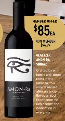 Dan Murphy's GLAETZER AMON-RA SHIRAZ offer