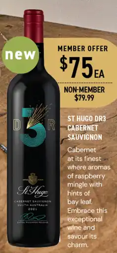 Dan Murphy's ST HUGO DR3 CABERNET SAUVIGNON offer