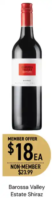 Dan Murphy's Barossa Valley Estate Shiraz offer