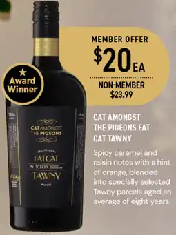 Dan Murphy's CAT AMONGST THE PIGEONS FAT CAT TAWNY offer