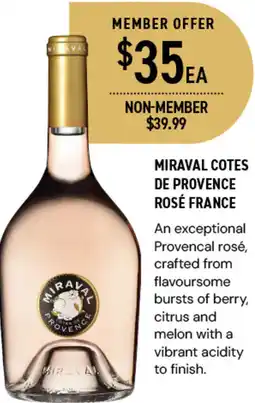 Dan Murphy's MIRAVAL COTES DE PROVENCE ROSÉ FRANCE offer