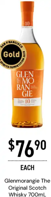 Dan Murphy's Glenmorangie The Original Scotch Whisky 700mL offer