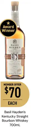 Dan Murphy's Basil Hayden's Kentucky Straight Bourbon Whiskey 700mL offer