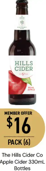 Dan Murphy's The Hills Cider Co Apple Cider 330mL Bottles offer