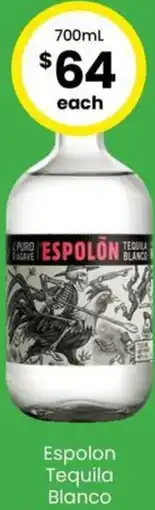 Espolon Tequila Blanco 700 ml