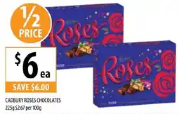Supabarn CADBURY ROSES CHOCOLATES 225g offer