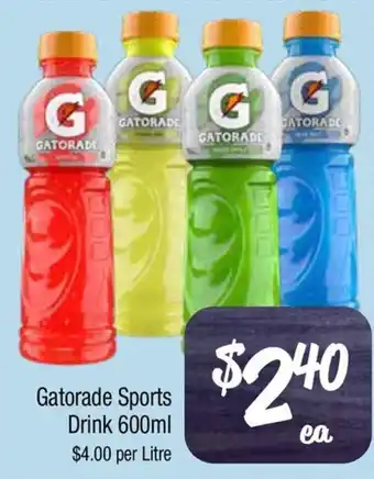 Farmer Jack's Gatorade Sports Drink 600ml offer