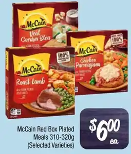 McCain Red Box Plated Meals 310-320g Selected Varieties