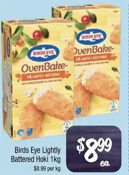 Farmer Jack's Birds Eye Lightly Battered Hoki 1kg offer