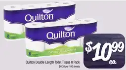 Farmer Jack's Quilton Double Length Toilet Tissue 8 Pack offer