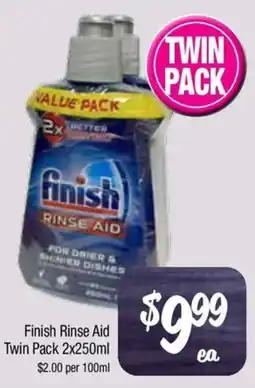 Farmer Jack's Finish Rinse Aid Twin Pack 2x250ml offer