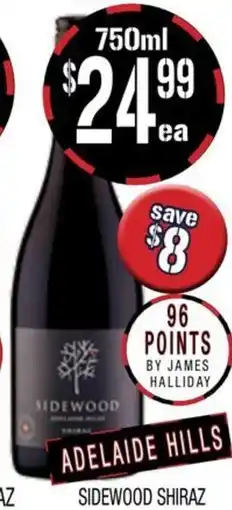 Farmer Jack's SIDEWOOD SHIRAZ offer