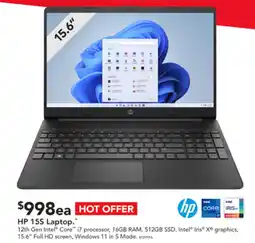 Harvey Norman HP 15S Laptop offer