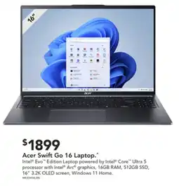 Harvey Norman Acer Swift Go 16 Laptop offer