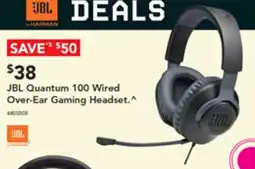 Harvey Norman JBL Quantum 100 Wired Over-Ear Gaming Headset offer