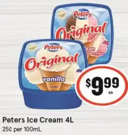 IGA Peters Ice Cream 4L offer