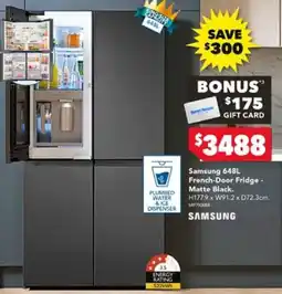 Harvey Norman Samsung 648L French-Door Fridge - Matte Black offer