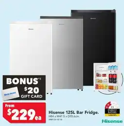 Harvey Norman Hisense 125L Bar Fridge offer