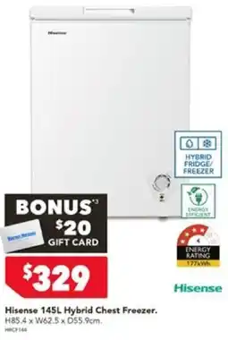 Hisense 145L Hybrid Chest Freezer