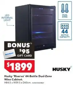Husky 'Riserva' 44-Bottle Dual-Zone Wine Cabinet