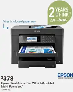 Harvey Norman Epson WorkForce Pro WF-7845 InkJet Multi-Function offer