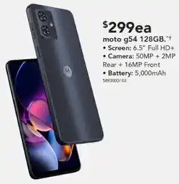 Harvey Norman moto g54 128GB offer