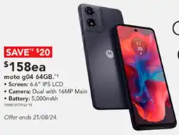 Harvey Norman moto g04 64GB offer