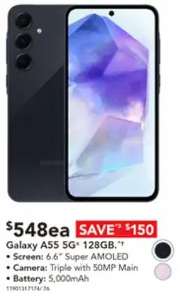 Harvey Norman Galaxy A55 5G 128GB offer
