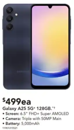 Harvey Norman Galaxy A25 5G 128GB offer