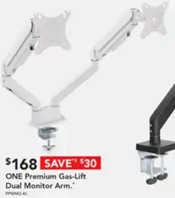 Harvey Norman ONE Premium Gas-Lift Dual Monitor Arm offer