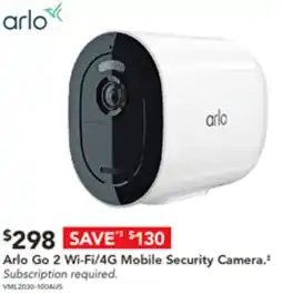 Harvey Norman Arlo Go 2 Wi-Fi/4G Mobile Security Camera offer