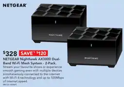 NETGEAR Nighthawk AX3000 Dual- Band Wi-Fi Mesh System - 2-Pack