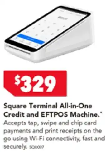 Harvey Norman Square Terminal All-in-One Credit and EFTPOS Machine offer