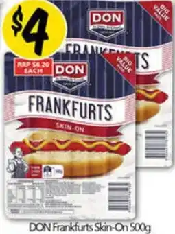 DON Frankfurts Skin-On 500g