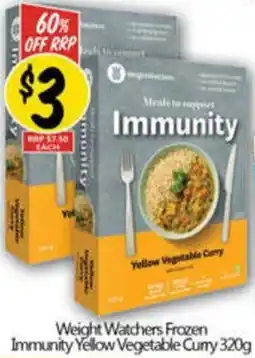 NQR Weight Watchers Frozen Immunity Yellow Vegetable Curry 320g offer