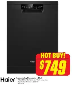 The Good Guys Freestanding Dishwasher - Black offer