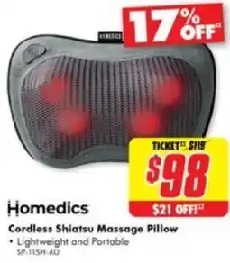 The Good Guys Cordless Shiatsu Massage Pillow offer