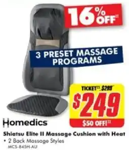 The Good Guys Shiatsu Elite II Massage Cushion with Heat offer