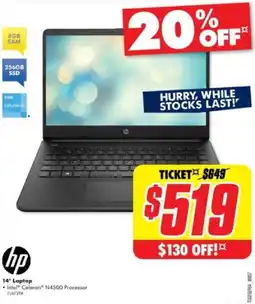 The Good Guys hp 14" Laptop offer