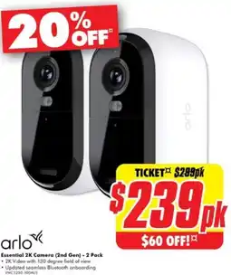 The Good Guys Essential 2K Camera (2nd Gen) - 2 Pack offer