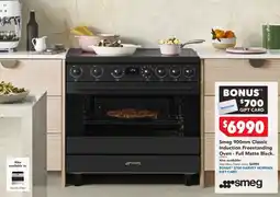 Harvey Norman Smeg 900mm Classic Induction Freestanding Oven - Full Matte Black offer