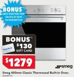 Harvey Norman Smeg 600mm Classic Thermoseal Built-in Oven offer